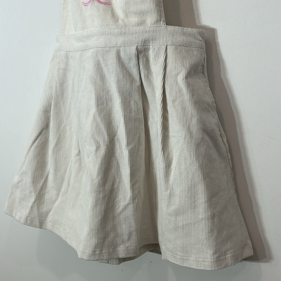Sugar Thrillz Bunny Ears Pinafore dress white corduroy mini dress medium new - Picture 2 of 6